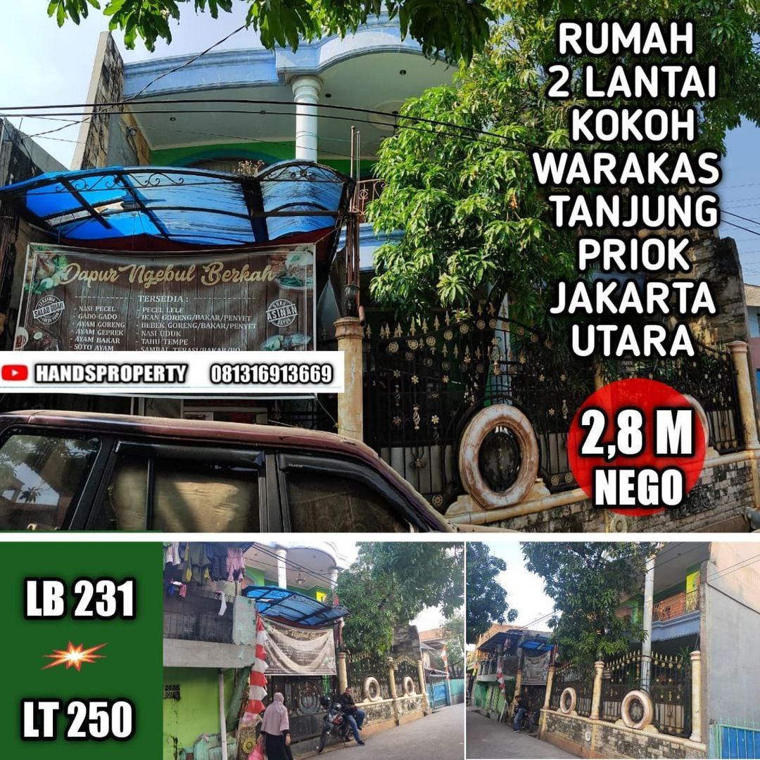 Rumah 2 Lantai Luas Kokoh Strategis Di Warakas Tanjung Priok