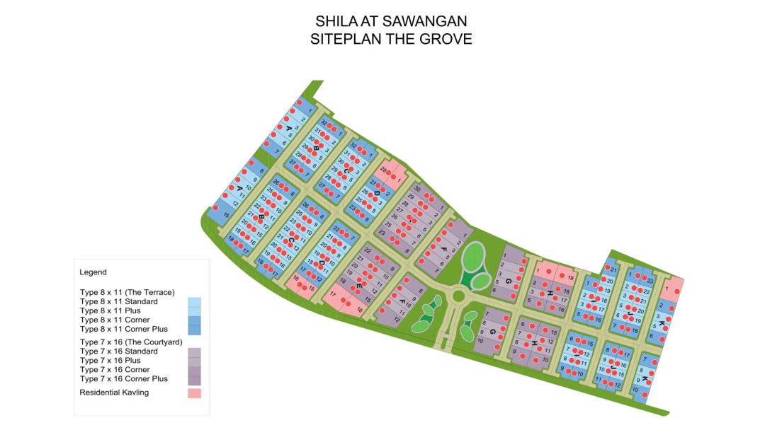 Residensial & Komersial Shila at Sawangan Cluster Tilia Courtyard Corner di Depok